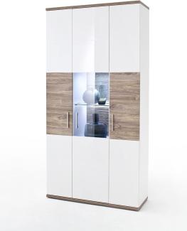 MCA Furniture >LUZERN< in weiß aus Holzwerkstoff - 100x199x37cm (BxHxT)
