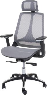 Bürostuhl HWC-A59, Schreibtischstuhl, Sliding-Funktion Stoff/Textil ISO9001 ~ grau/grau
