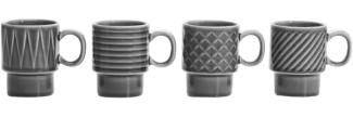 Sagaform Coffee & More Espressobecher grau 4er Set