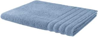 Handtuch Baumwolle Plain Design - Farbe: Rauchblau, Größe: 90x200 cm
