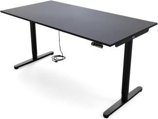 Yaasa Desk Essential Elektrisch höhenverstellbarer Schreibtisch, 160 x 80 cm, Anthrazit