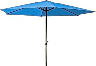 Sonnenschirm >Bietigheim< in Blau aus Polyester, Stahl - 250cm (H)
