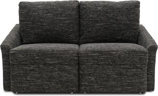 DOMO. collection Relax Couch | Dauerschläfer Boxspring Sofa mit Schlaffunktion | 2-Sitzer Schlafsofa Gästebett | 168 x 96 x 86 cm | schwarz