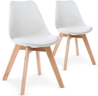 Menzzo Stuhlgruppen, Weiß, L48 x P43 x H82 cm