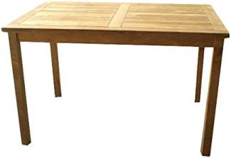 Premium Teak Tisch rechteckig Gartentisch Gartenmöbel Teakmöbel Holz 120 cm