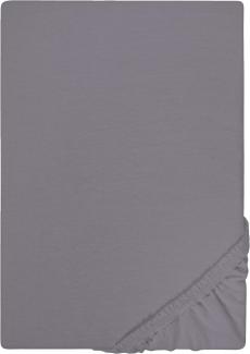 Castell Jersey-Stretch Spannbettlaken 180x200 cm - 200x200 cm Silber - Grau