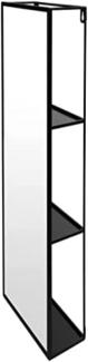 Umbra Cubiko Wandspiegel mit Ablage, Wand Spiegel, Dekorationsspiegel, Dekospiegel, Metall, Schwarz, 62 cm, 1009654-040