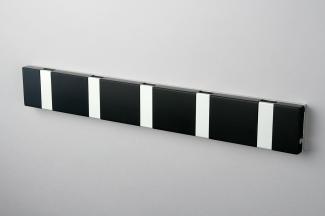 Knax Lite 5 schwarz Luxus-Hakenleiste für Bad & Küche Länge 33,3 cm