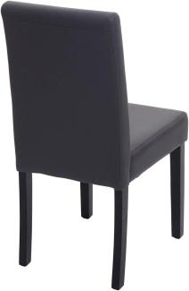6er-Set Esszimmerstuhl Stuhl Küchenstuhl Littau ~ Kunstleder, grau matt, dunkle Beine