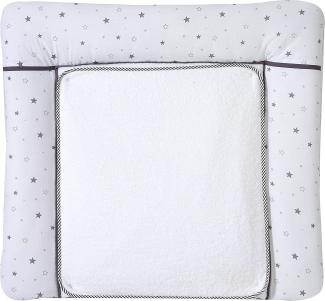 Schardt Wickelauflage mit abnehmbarer Frotteauflage, Sternchen grau 80 x 75 cm