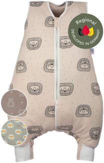 Hosenmax Babyschlafsack mit Beinen – Bio Baumwolle – Ganzjahres Schlafsack mit Beinen Baby – entspricht TOG 2,5 – Verspielter Löwe Größe 80 cm