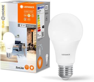 LEDVANCE SUN@HOME CLASSIC LED-Lampe, weiß, 12W, 1055lm, Glühlampenform & E27-Sockel, biodynamische Funktion, regulierbares Weißlicht (2700-6500K), dimmbar, App- oder Sprachsteuerung, lange Lebensdauer