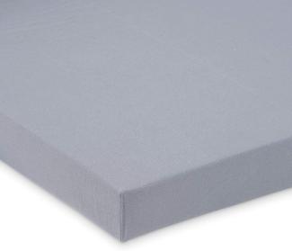 FabiMax BIO-Baumwolle Jersey Spannbettlaken für Beistellbett und Wiege, 90 x 55 cm, grau