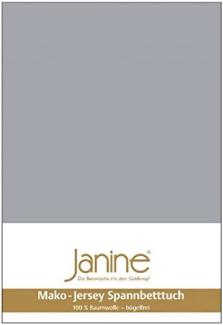 Janine Mako Jersey Spannbetttuch Bettlaken 140-160x200 cm OVP 5007 28 platin