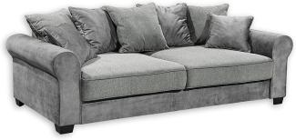 AURELIA Bequemes Schlafsofa mit Bettkasten, Stoffbezug Grau - Klappbares Sofa 2-farbig mit Schlaffunktion - 247 x 95 x 125 cm (B/H/T)