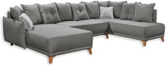 ED Lifestyle Pamplona REC 2F OTM Sofa universal aufbaubar Holzwerkstoff/Nosag Graphite/Silver