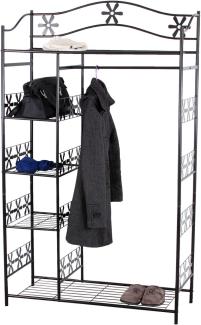 Metall-Garderobe Genf, Garderobenständer Kleiderschrank Metallregal 172x100x43cm ~ ohne Vorhang