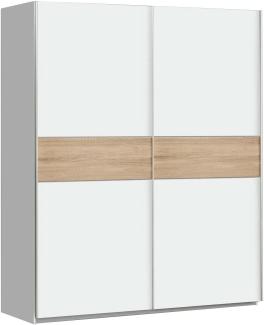 Schwebetürenschrank Wisal 18 weiß Sonoma Eiche 150x191x61 cm