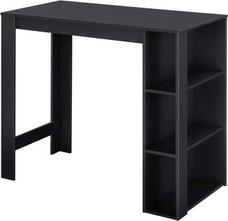 Bartheke Danderyd 120x60x106 cm mit 3 Ablageflächen Schwarz en. casa