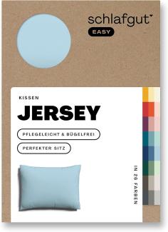 Schlafgut Kissenbezug EASY Jersey|Kissenbezug einzeln 60x80 cm| blue-light