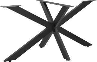 Tischgestell Oberau Stahl 98x58x43 cm Schwarz [en. casa]