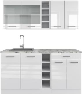 Vicco Küchenzeile Einbauküche Küchenschränke R-Line Weiß Küchenmöbel