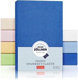 Julius Zöllner Spannbettlaken Frottee blau,60x120/70x140cm