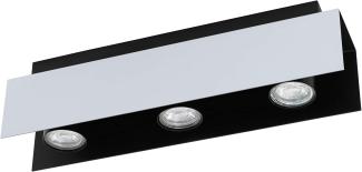 Eglo 97396 LED Deckenleuchte VISERBA weiß-aluminium, schwarz L:41cm B:8,5cm H:11,5cm
