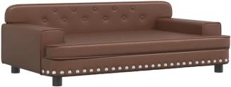 Kindersofa Braun 90x53x30 cm Kunstleder