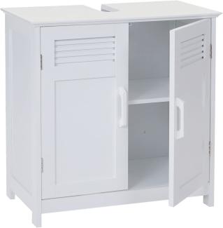 Waschbeckenunterschrank HWC-A85, Badschrank 60x60x30cm ~ weiß