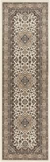 Orientalischer Kurzflor Teppich Parun Täbriz Ivory Beige - 80x250x0,9cm