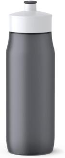 Emsa Sport-Trinkflasche Squeeze, Sportflasche, Wasserflasche, PE-Kunststoff, Anthrazit, 600 ml, 518086