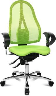 Topstar ST19UG05 Sitness 15, ergonomischer Bürostuhl, Schreibtischstuhl, inkl. höhenverstellbare Armlehnen, Bezugsstoff apfelgrün