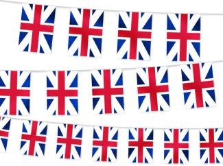 Wimpelkette WM EM Länderfahnen Girlande Fahnenkette Fanartikel Wimpel Great Britain