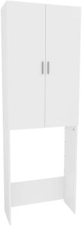 Livinity 'Martha' Waschmaschinenschrank, geschlossen, Spanplatte, Weiß, 64 x 190 cm, Hochschrank