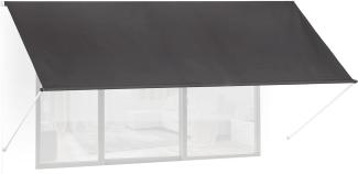 Fallarmmarkise HxB: 120x350 cm, Schattenspender Fenster, 50+ UV-Schutz, Seilzug, Polyester & Metall, anthrazit