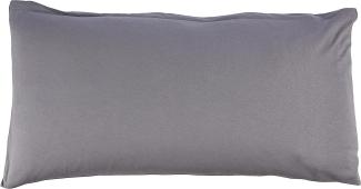 Schlafgut Kissenbezug Basic Jersey Baumwolle | Kissenbezug einzeln 40x80 cm | graphit