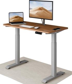 Höhenverstellbarer Schreibtisch (120 x 60 cm) - Sitz- & Stehpult mit Ladebuchsen - Schreibtisch Höhenverstellbar Elektrisch Touchscreen & Stahlfüßen - Schreibtisch Höhenverstellbar von Desktronic