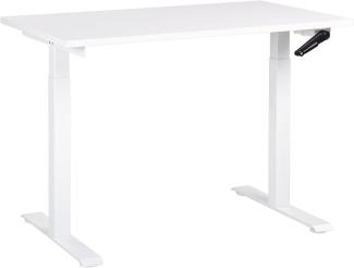 Schreibtisch weiß 120 x 72 cm manuell höhenverstellbar DESTIN III