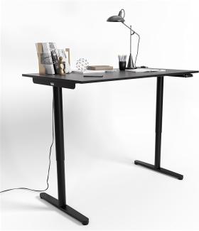 Yaasa Desk Essential Elektrisch höhenverstellbarer Schreibtisch, 120 x 80 cm, Anthrazit