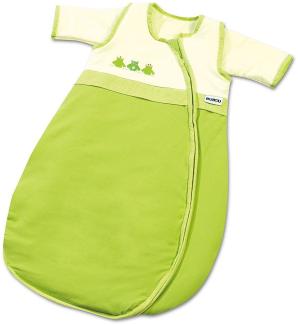 Gesslein Bubou Design 022: Temperaturregulierender Ganzjahreschlafsack/ Schlafsack für Babys/ Kinder, Größe 130, grün mit Eulen