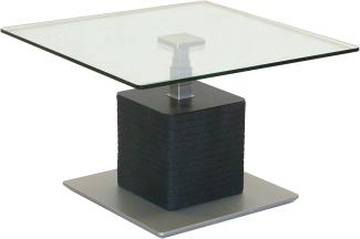 Funktionstisch höhenverstellbar Carlye 80 x 80 x 46,5-64,5 Couchtisch Glas/Beton/Anthrazit 16097