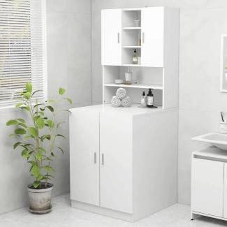 Waschmaschinenschrank Weiß 70,5x25,5x90 cm