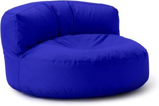 Lumaland Outdoor Sitzsack-Lounge, Rundes Sitzsack-Sofa für draußen, 320l Füllung, 90 x 50 cm, Royalblau