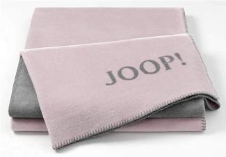 JOOP! Plaid / Decke Uni-Doubleface, Rosé-Graphit, 150 x 200 cm