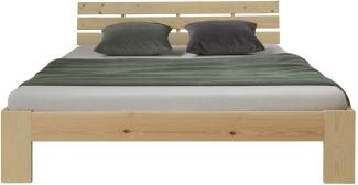 Doppelbett Holzbett Futonbett 180x200 natur Kiefer Bett Bettgestell Massivholz