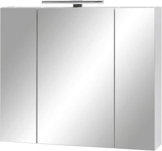 Schildmeyer Limone Spiegelschrank, Holzwerkstoff, weiß matt, 80 x 70,7 x 16 cm (BxHxT)