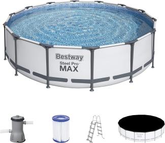 Bestway 'Steel Pro Max 427 x 107 cm' Pool Swimmingpool rund Pumpe Leiter Cover