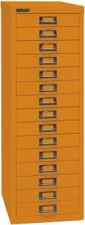 Bisley MultiDrawer™, 39er Serie, DIN A4, 15 Schubladen, Farbe orange