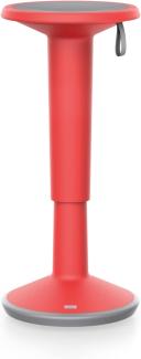 Ergonomische Stehhilfe Interstuhl Stand UPis1 110U höhenverstellbar von 59-84,5cm | dynamische höhenverstellbare Sitz-Stehhilfe Pendelhocker Stehhocker Steh-Sitz Hocker (Rot)